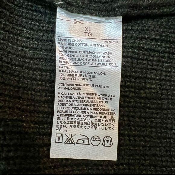 BANANA REPUBLIC Men’s Crew Neck Sweater Forest Green XLarge - Picture 4 of 4